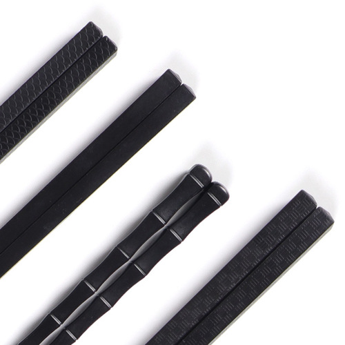 Japanese alloy chopsticks set for home use, high-end, anti-slip pointed tip, heat-resistant, disinfected, mold-proof, commercial use, 10 pairs set