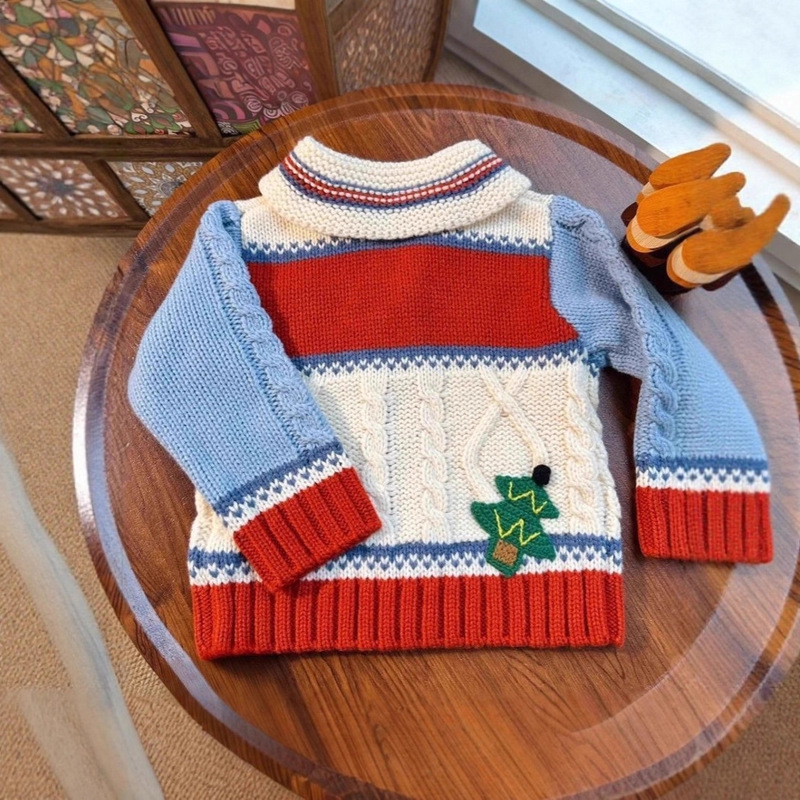 Children's Stereo Penguin Sweater 2025 Autumn and Winter Dd American Handmade Zipper Sweater Jacket Zipper with Leather Buckle