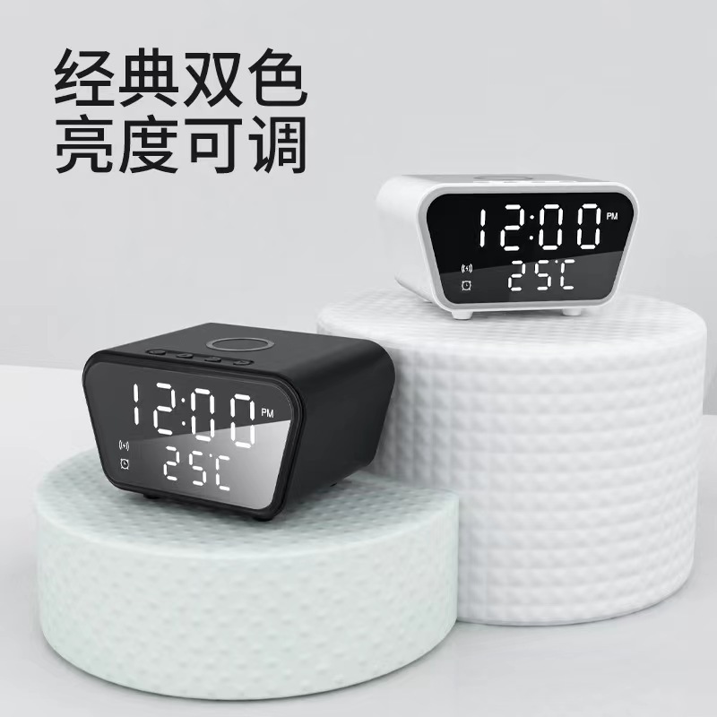 Comercio electrónico, reloj de venta caliente, Banco de energía inalámbrico, cargador de teléfono móvil, pequeño regalo creativo, pantalla digital de temperatura, carga de flash