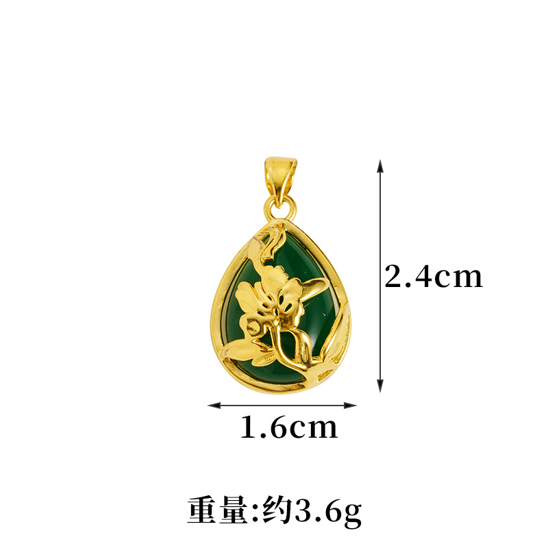 Vietnam gota de oro de arena peonía personalidad no se desvanece imitación de pulpa de madera accesorios multicolores fabricantes de joyas atmosféricas al por mayor