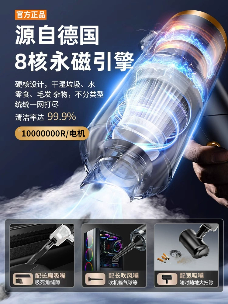 [Новая модель] Автомобильный пылесос, беспроводной мощный ручной пылесос с высокой мощностью всасывания, небольшой бытовой пылесос
