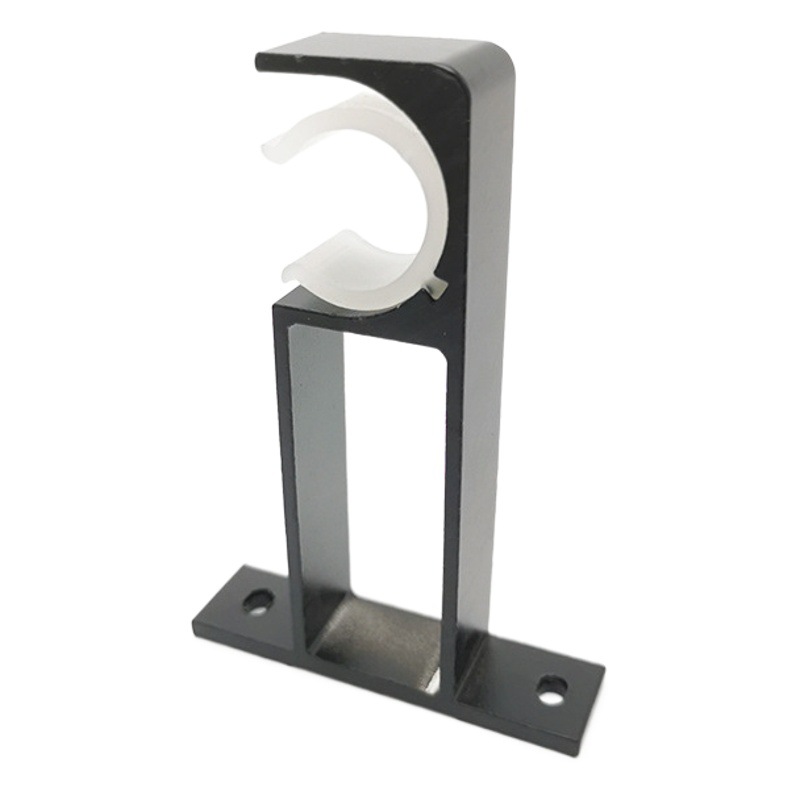Soporte de varilla romana engrosada base de varilla de cortina de aleación de aluminio Montaje Lateral soporte de varilla individual accesorios de cortina