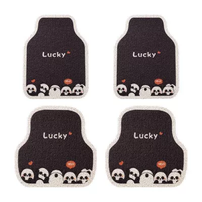 single piece for the driver's | Universal Foot Pad - black-panda-full-set-of-four-parts-for-the-vehicle