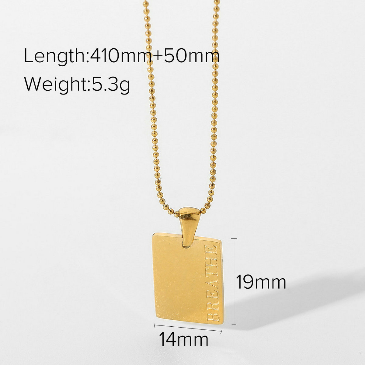 European And American Ins Internet Celebrity Necklace 18k Gold Stainless Steel Text Necklace For Women Fashion Trendy Style Necklace Jewelry display picture 4