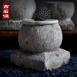 椅子老农村青石石座老柱底座柱脚柱墩老旧石墩仿古石雕收藏旧石器