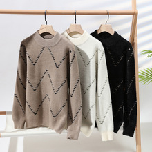 跨境外贸代发2024-新款半高领黄金貂男士毛衣仿水貂绒品质款