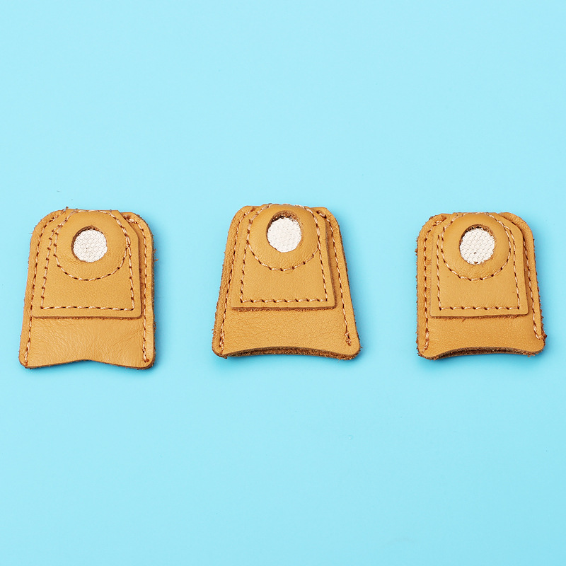 Dedal de cuero de vaca manga dedo moneda dedal costura dedal dedo manga dedo guardia uso diario