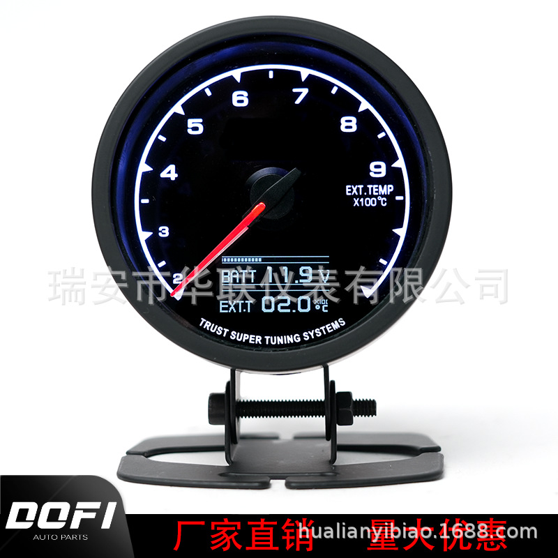 GREDDi指针带液晶仪表水温油压油温表电压转速表汽车改装仪表批发