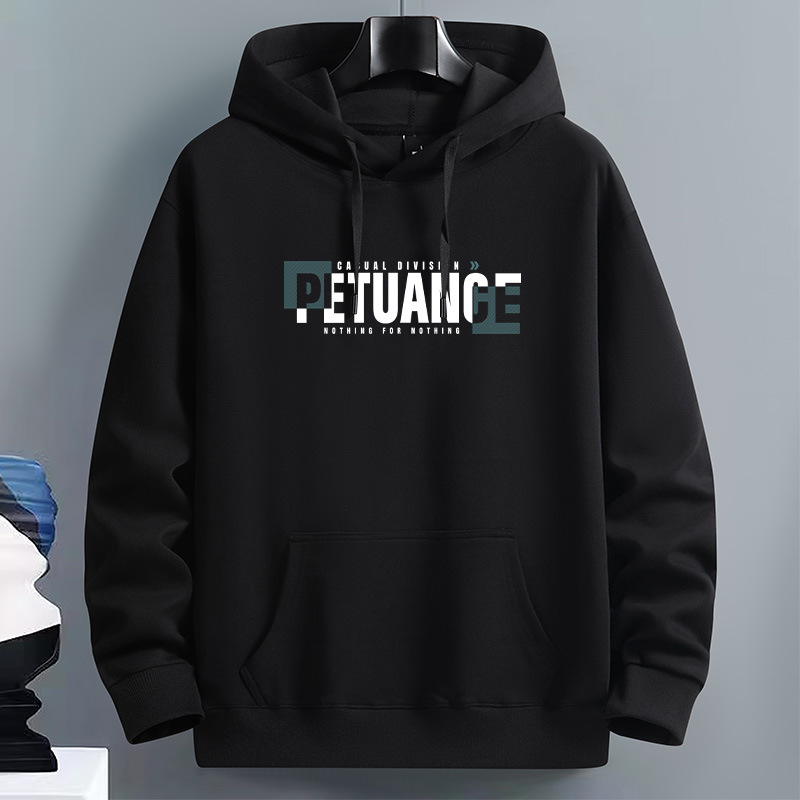 블랙 [얇은 후드 스웨트셔츠] A740