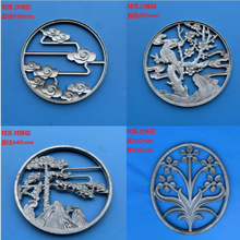 铝艺屏风圆形装饰花镂空铸铝中式铝艺大门铸铝铝花凉亭配件门花