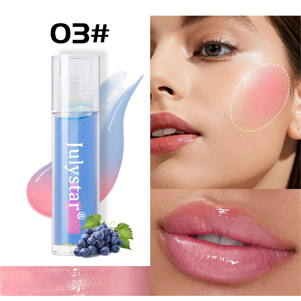 Cross-border liquid thermochromic Blush Bestseller, Natural Moisturizing Lip and Cheek dual-purpose color-changing Blush Blush Blush oil undefined