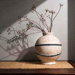現代の寂しい風の手描きの芸術の花器の客間の家庭の中で古風な花瓶の芸術の花器の玄関の装飾の置物
