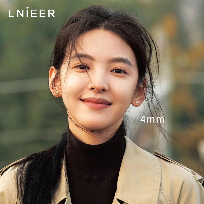 화이트 4mm 천연진주 귀걸이 [999 순은]