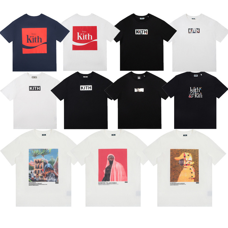 Trendy Kith X the Godfather Collaboration Box Logo Print Short Sleeve Loose Fit Crew Neck Unisex Couple T-Shirt Trendy Kith X the Godfather Collaboration Box Logo Print Short Sleeve Loose Fit Crew Neck Unisex Couple T-Shirt