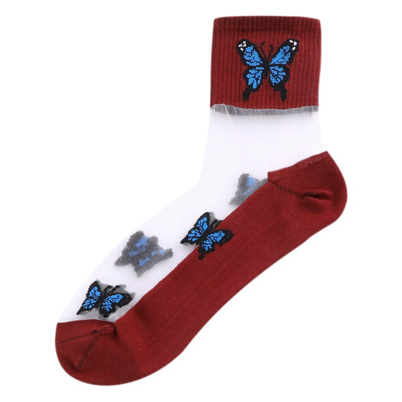 Летние хлопковые носки из хрусталя и шелка, стеклянные носки Xingnan, новые Нескользящие хлопковые нескользящие износостойкие чулки с защитой от крючков, шелковая фабрика, прямые чулки