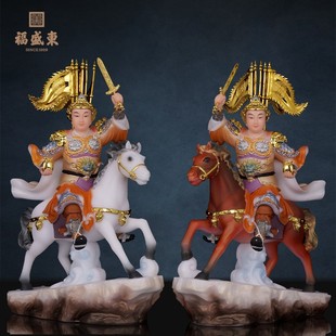 Statue of the Horse Messenger for Home Worship, General Huang Xiaopao, Huang Xiaobao Shrine, Horse Messenger Spirit Figurine, Buddha Statue