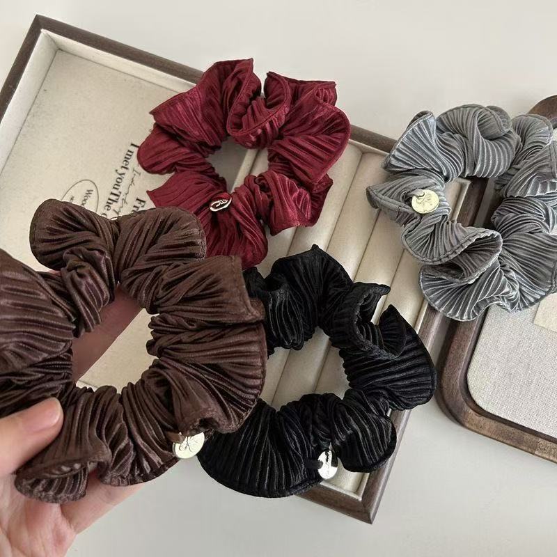 Goldverzinktes Scrunchie Elegantes Stoff Haargummi Für Den Dutt_voghion.com