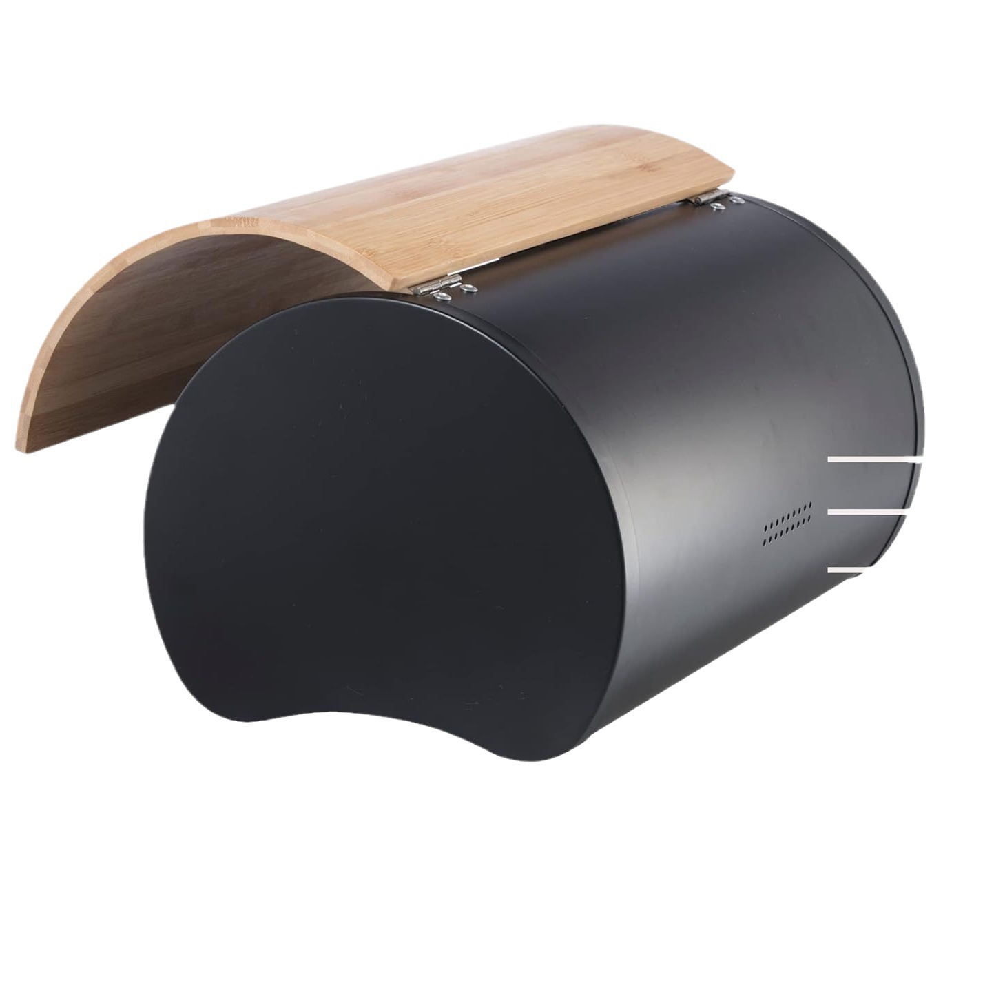 Venta caliente caja de pan de bambú caja de almacenamiento de bocadillos minimalista moderna olla de almacenamiento de cocina caja de pan redonda