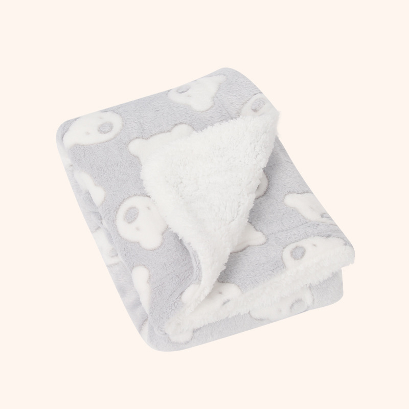 Manta de peluche para bebé Sunnozy, manta transfronteriza para las cuatro estaciones, manta para envolver al bebé, manta suave de doble capa