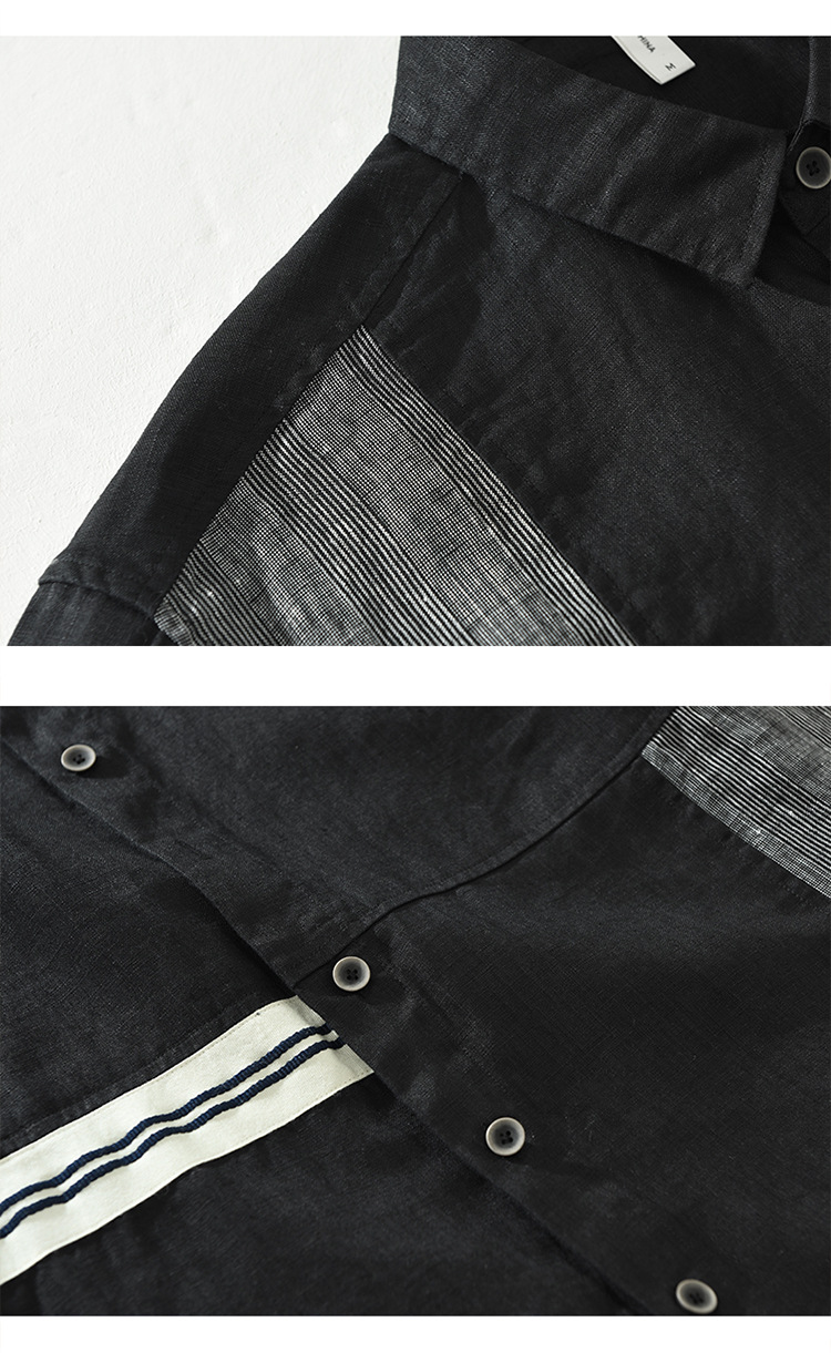 6620 fresca camicia a maniche lunghe, cuciture giapponesi casual in lino, giacca da camicia letteraria ampia e versatile, un pezzo di capelli_voghion.com
