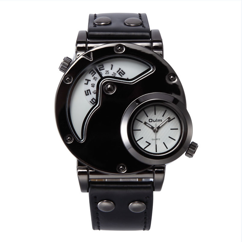 110g Weight Coated Glass Mirror Material Genuine Leather Strap Material Watch Classification Pointer Display Type Buckle Buckle Style Round Dial Shape Holiday, Street Occasion Electronic Movement Solid Color Pattern All Seasons Season Men's Gender Retro, Streetwear Style Retro Streetwear Solid Color Buckle Electronic Watch 9