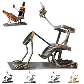 Skull Coke and Wine Bottle Stand 可乐瓶酒瓶支架摆件金属