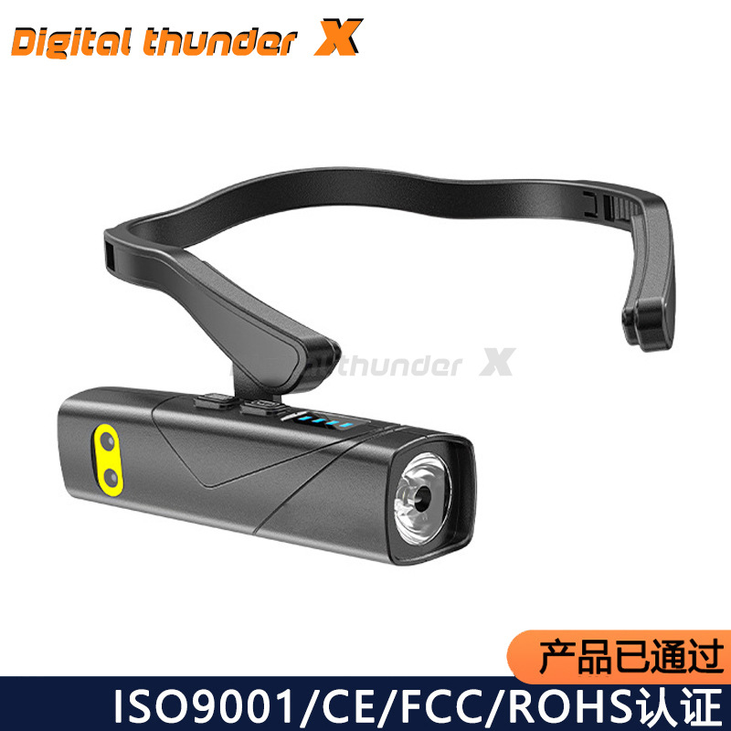 Transfronterizo nuevo tipo de oreja colgante lateral inducción faro extraíble antorcha portátil ligera noche pescar faro lámpara de mina