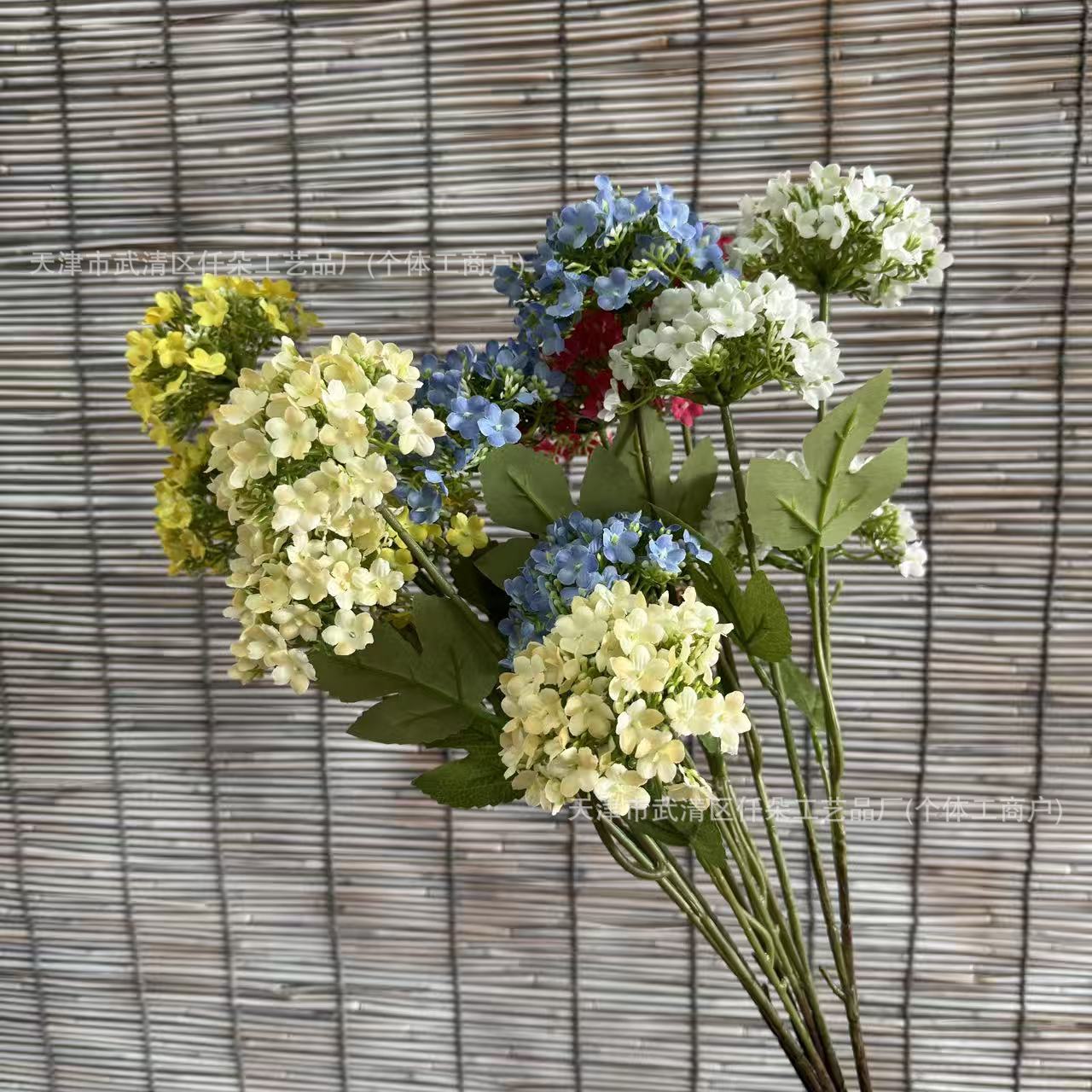 厂家现货单枝3叉幸运雪球 欧洲木绣球仿真假花绢花婚庆家居布置花 办公、文化厂家批发实拍图