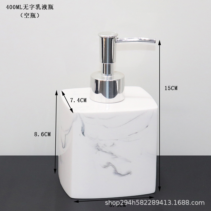 Hotel champú mano desinfectante botella resina creativa loción botella Champú gel de ducha sub-botella dispensador de jabón