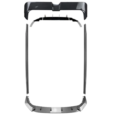 Suitable for Volkswagen Golf 8 Big Surrounded - complete-set-of-high-8-standard-version-body-parts-carbon-fiber-pattern-rear-blade-is-piano-black-2020-2024