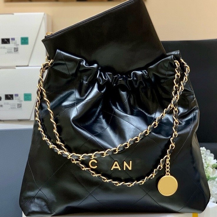 New 22Bag Garbage Bag Large-Capacity Tote Bag Genuine Leather Quilted Chain Shoulder Crossbody Women's Bag New 22Bag Garbage Bag Large-Capacity Tote Bag Genuine Leather Quilted Chain Shoulder Crossbody Women's Bag