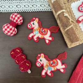 新款时尚卡通刺绣水溶小马布贴衣服装饰diy手机壳装饰配件辅料