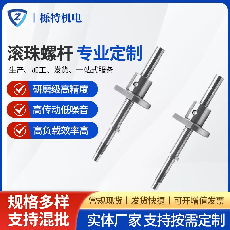 滚珠丝杆厂家批发高负载滚珠丝杆低噪音滚珠丝杆机床零件滚珠丝杆