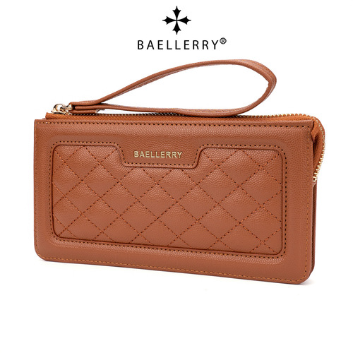 New women's long wallet Baellerry Korean style quilted zipper clutch bag fashionable thin mobile phone bag for women