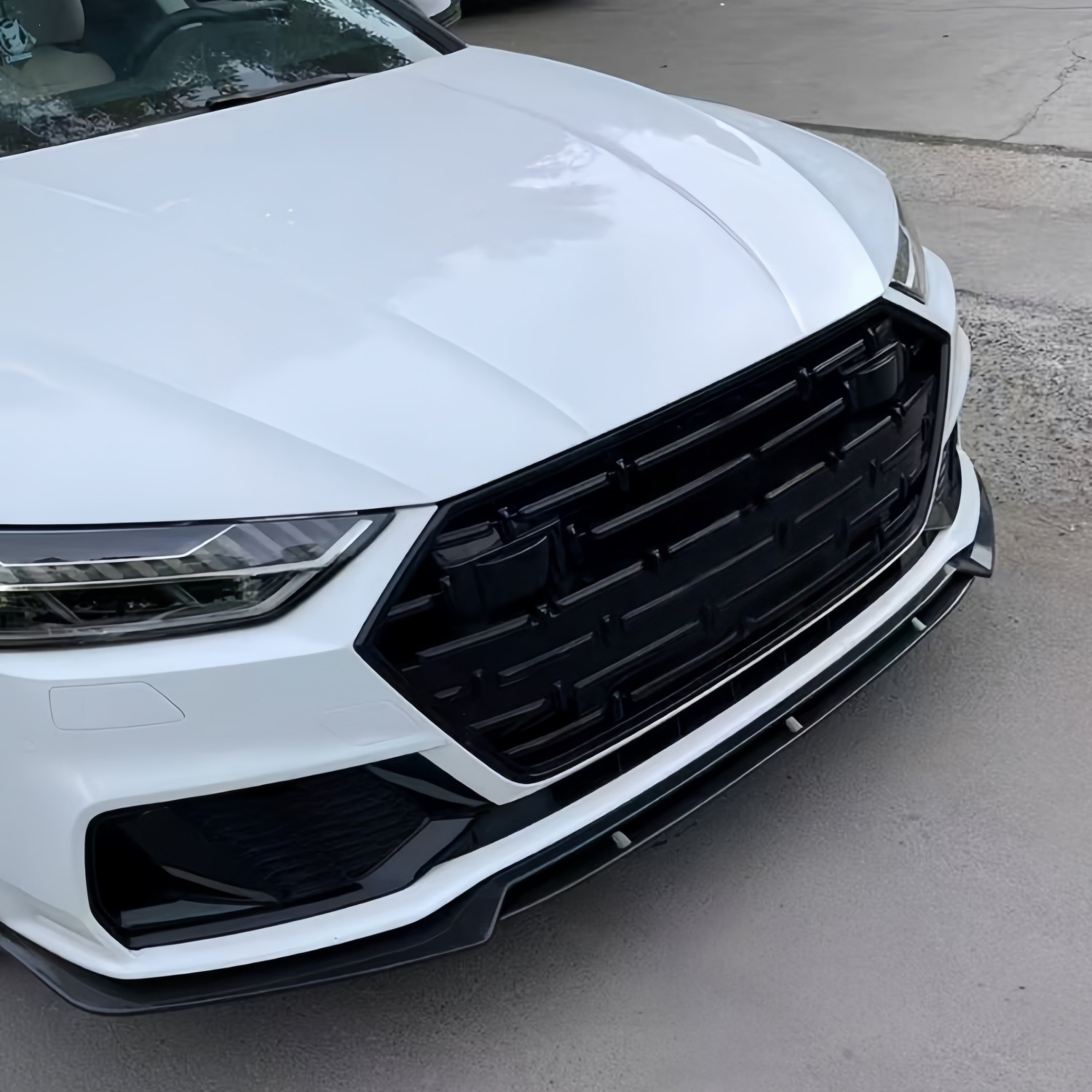 19-26 models suitable for Audi A7/A7l upgrade and modification: fog light frame, wind deflector, fender trim, front grille, and honeycomb design