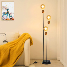 奇雄中古风落地灯客厅沙发旁高级感装饰灯卧室复古铁艺氛围灯具