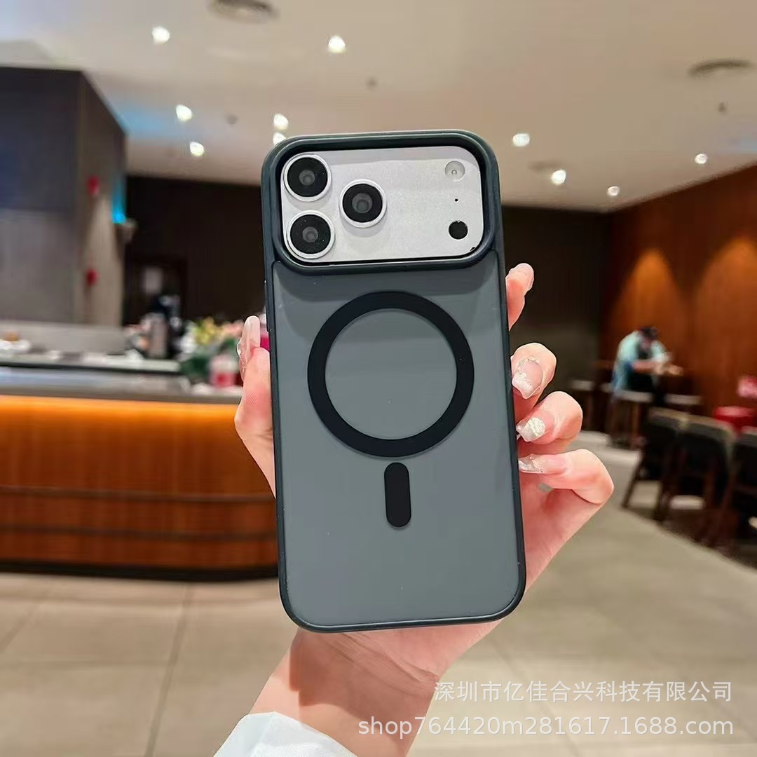 Nuevo impacto de la piel succión de color para iPhone17promax caso de teléfono móvil cuatro líneas de molde manzana 16 color