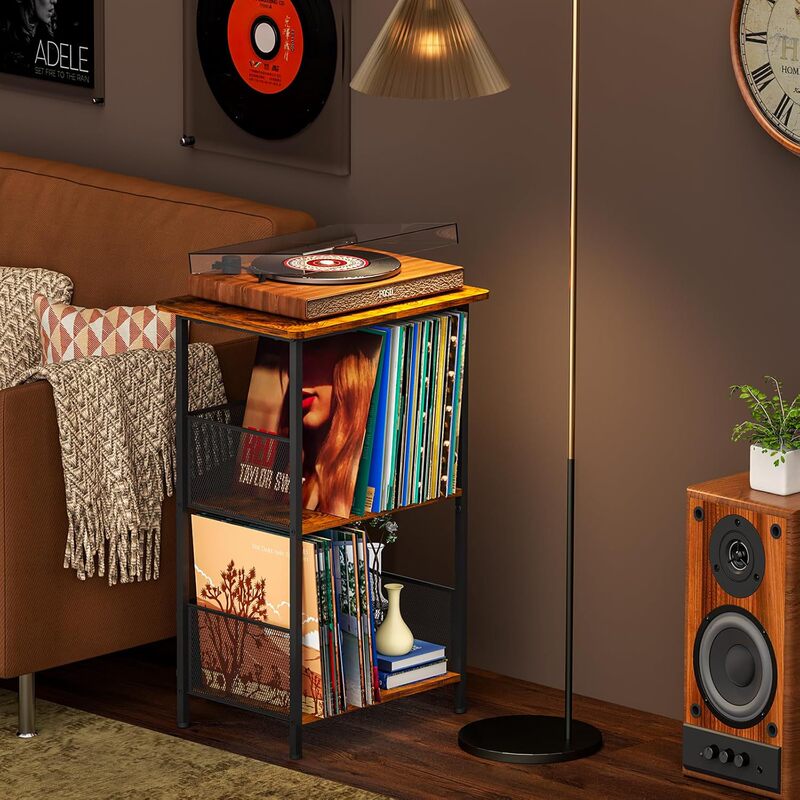 Amazon Vinyl Storage Table, Record Storage Rack, Vinyl Storage Side Table Rack, Specially Designed for Records, Cross-Border Wholesale