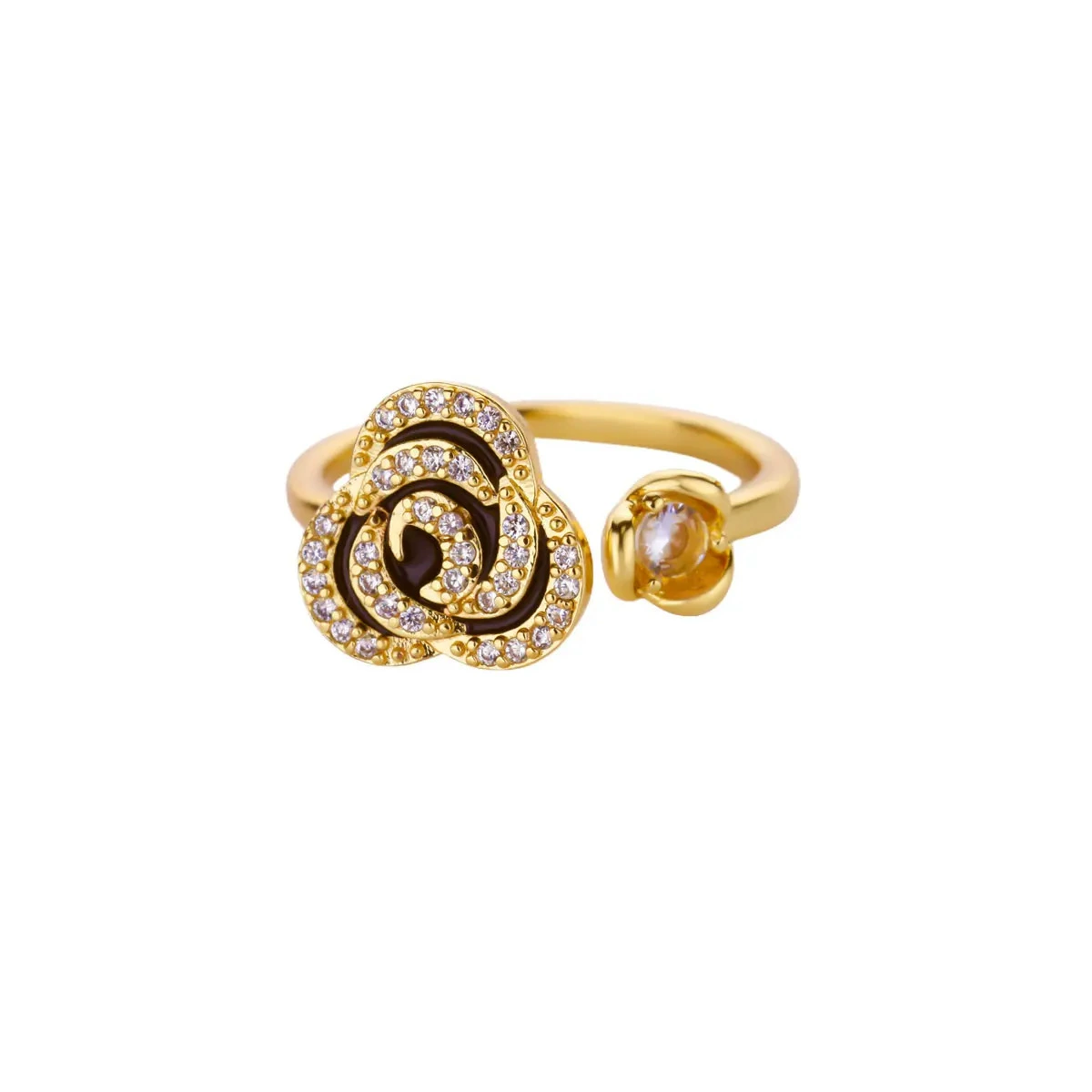 Ring, Amazon, diamond encrusted, 18 carat, flowered
