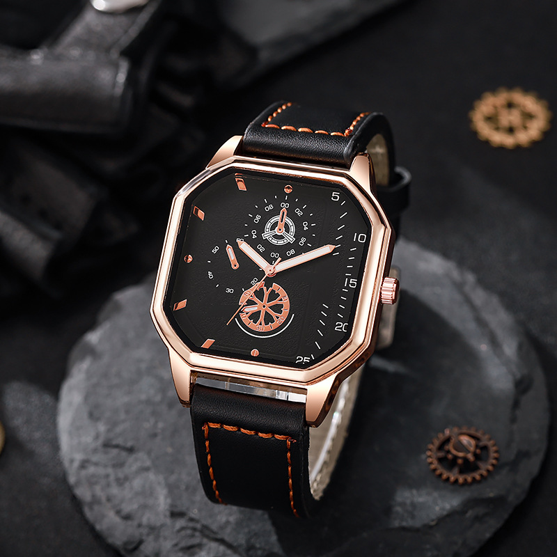 Dial octogonal transfronterizo Xiyin Reloj de moda para hombre Cinturón de carcasa cuadrada Reloj deportivo personalizado para hombre casual