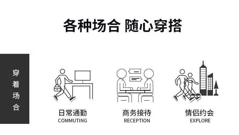 Giày da nam công sở da bò lớp đầu, đế dày mũi tròn buộc dây, giày lười nam thoáng khí chống trượt — Giày cao gót màu nâu, Màu nâu, Màu đen, Màu đen giày cao gót chi tiết 3