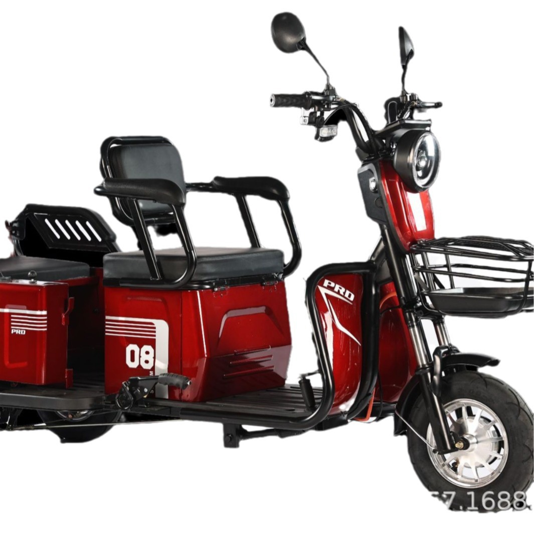 Fábrica de fuentes 60V triciclo eléctrico para personas y carga bipropósito de tres ruedas para personas mayores scooter eléctrico