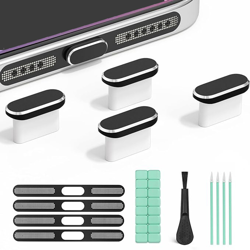 Telefon-Staubschutzgitter USB-C Staubschutzstöpsel für iPhone 15/16/17 Staubschutz-Reinigungsset