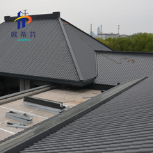 仿古建筑铝镁锰金属屋面琉璃瓦 765型彩钢琉璃瓦 建材屋顶彩钢瓦
