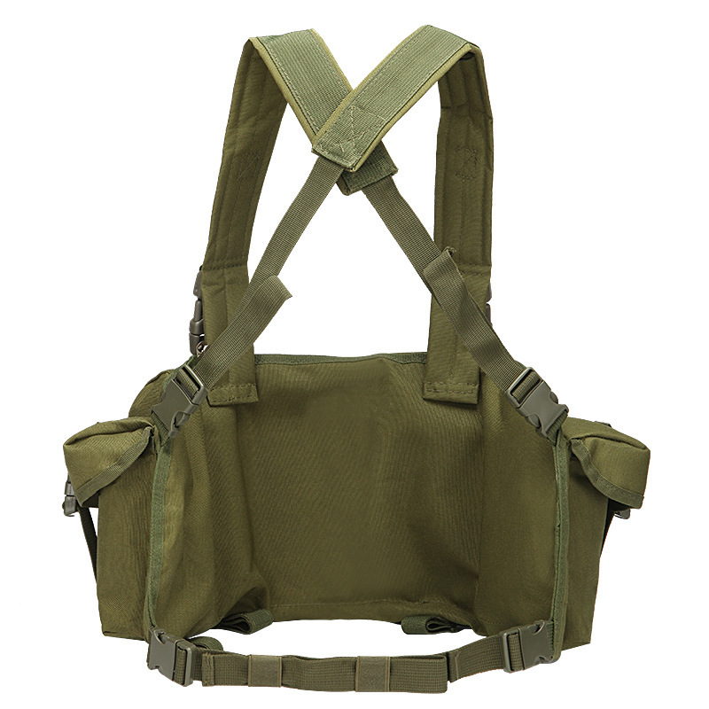 Chaleco de cinturón militar fan AK colgante de pecho equipo de transporte de combate chaleco de desmontaje rápido con bolsas de accesorios chaleco táctico