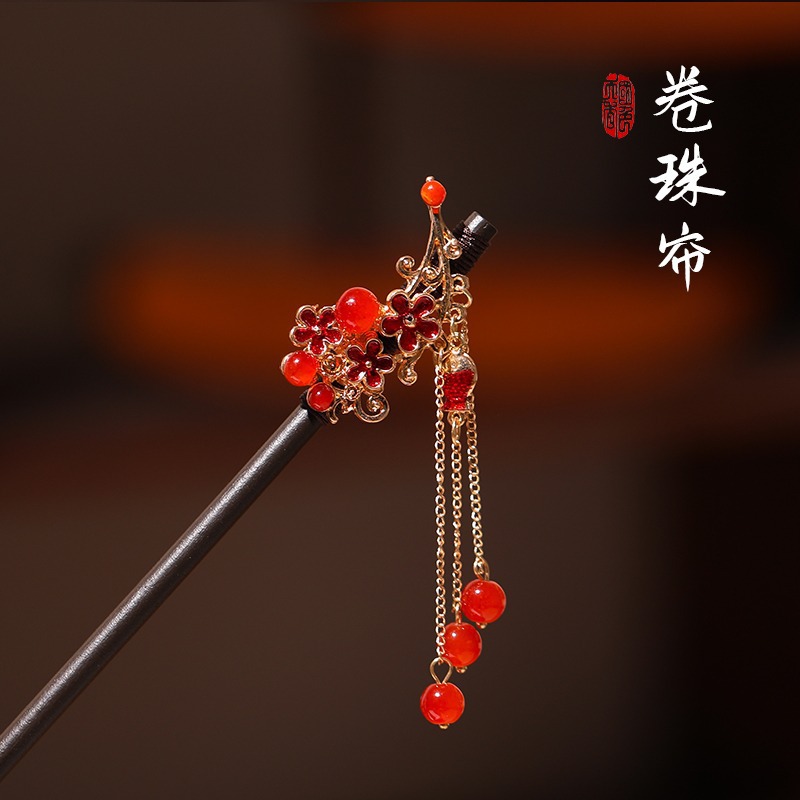 Nuevo estilo chino flange flores alfileres de cabello de alta calidad mujer cabeza trasera alfileres de cabello chino cheongsamos alfileres de cabello tocado