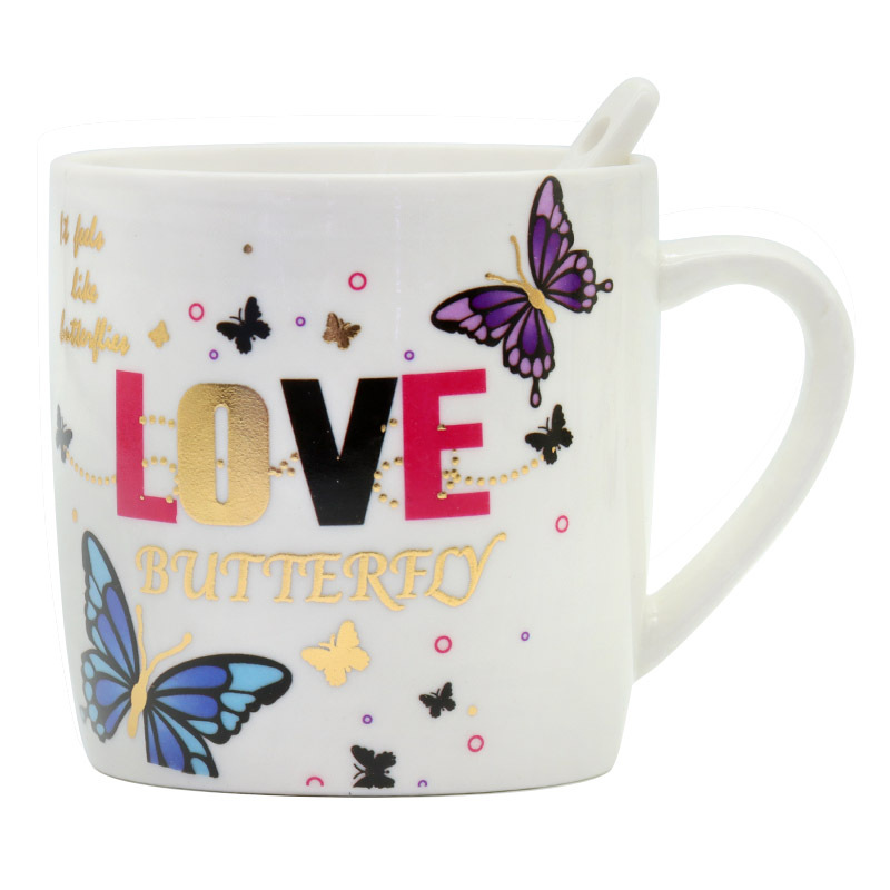 情人节蝴蝶咖啡杯
