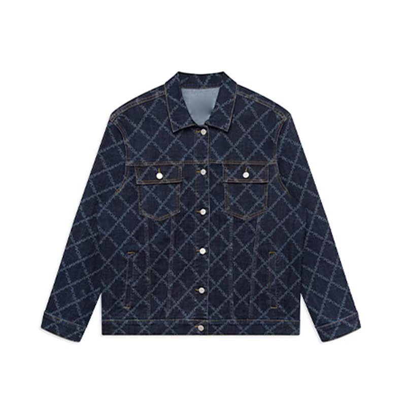 Nueva capa de mezclilla los hombres primavera y otoño suelta más tamaño casual Denim ropa moda bordado camuflaje Workwear chaqueta