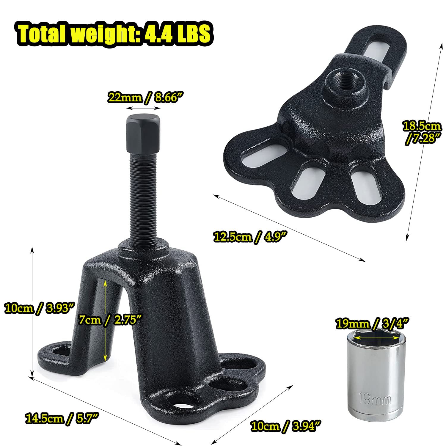 Herramienta de rueda delantera del extractor de agarre de alta y baja presión 5/8