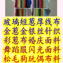 玻璃短葱厚线布金葱金银丝针织彩葱布婚庆舞蹈服闪光松毛狗玩偶布